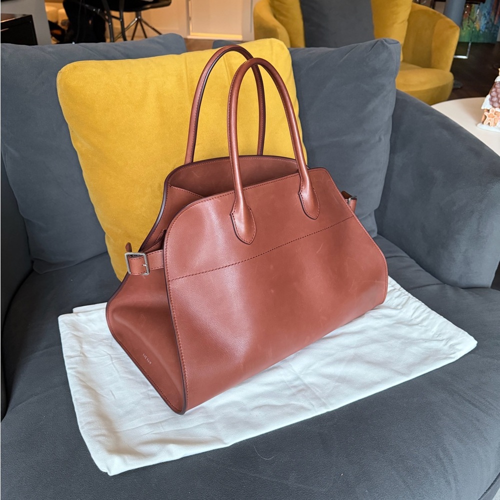 The Row Margaux 15 In Brown Leather